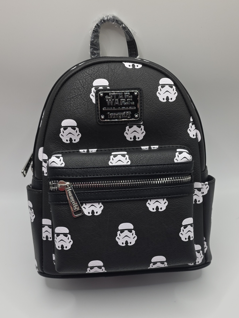 Loungefly Star Wars Black Mini Backpack with White Stormtrooper Print